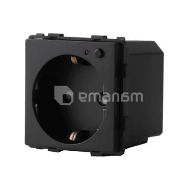 როზეტი ჩარჩოს გარეშე Socket Elegant დამიწებით და შტორებით 16A Wireless Wi-Fi ნაცრისფერი