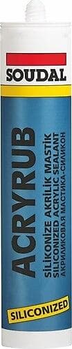 სილიკოაკრილიზებული ჰერმეტიკი 500გრ (შავი) -Acryrub Silikioniza Mastik/black/500/30/72