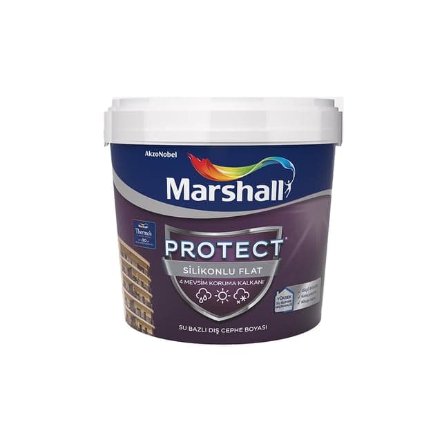 საღებავი ექსტერიერის PROTECT SILICONED FLAT Marshall 2,5ლტ
