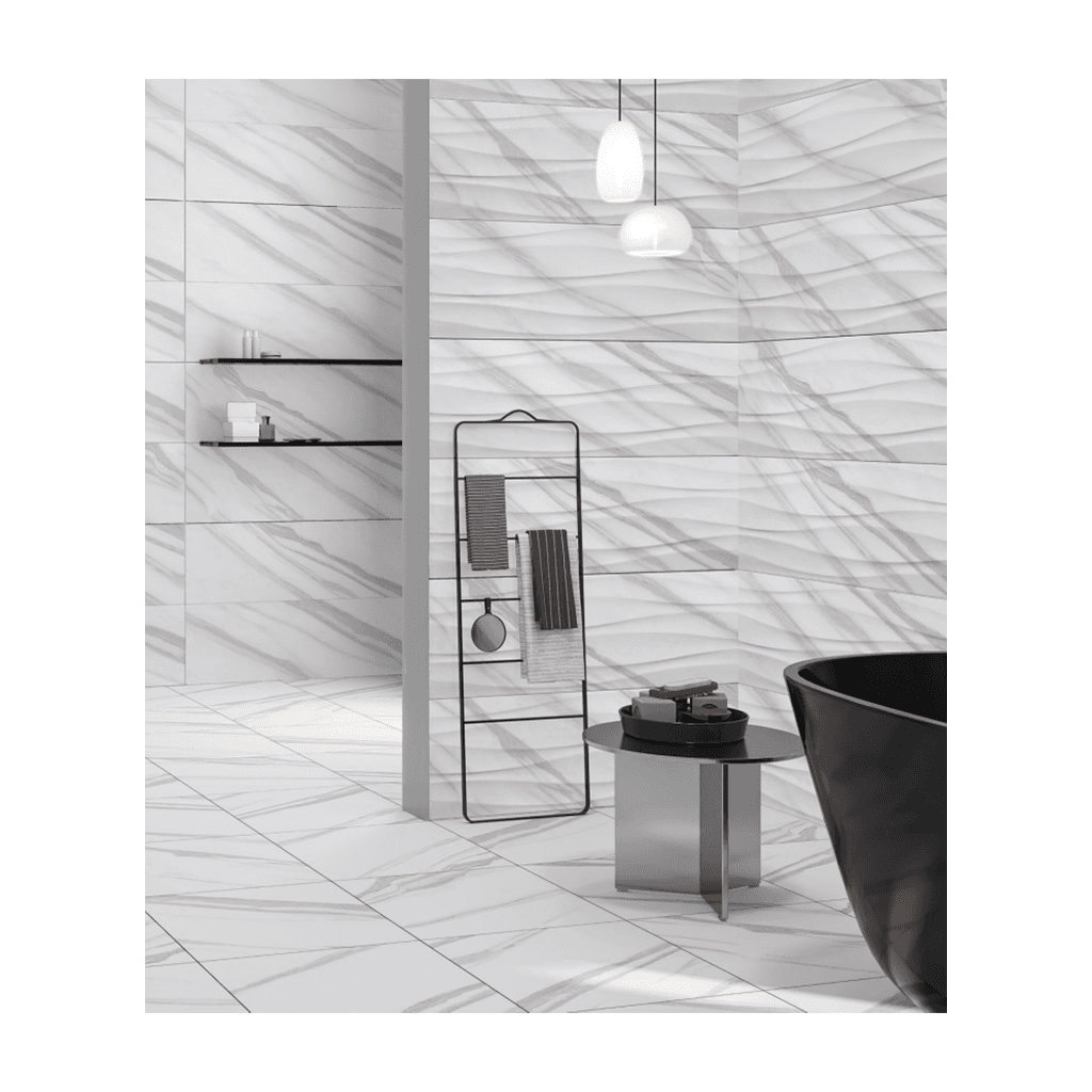 კერამიკული ფილა 30X90 სმ KARIS BIANCO DECOFON REC-1 BIEN
