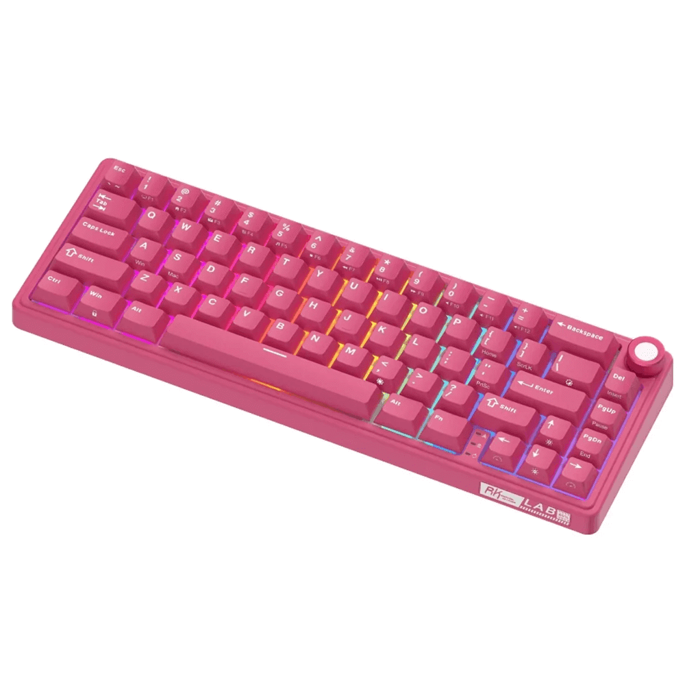 კლავიატურა Royal Kludge RKR65-BR-XH RGB Mechanical Keyboard, Cream Switch, Hot Swappable, Wired, USB, Berry Red