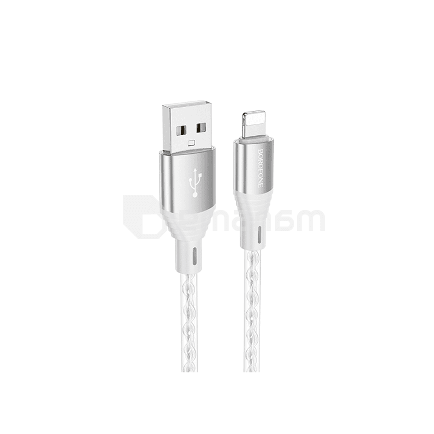 მობილური ტელეფონის დამტენი სადენი Borofone USB-A Lightning 1მ 2.4А
