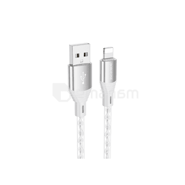 მობილური ტელეფონის დამტენი სადენი Borofone USB-A Lightning 1მ 2.4А