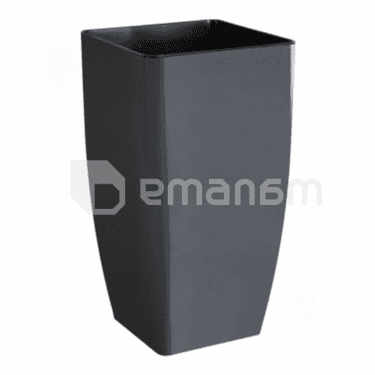 ქოთანი პლასტმასის Aleana Kvadro 27x27x51სმ გრანიტი