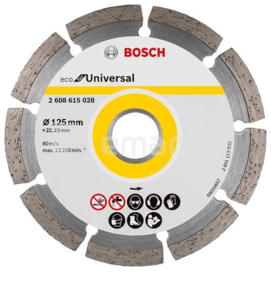 ალმასის დისკი უნივერსალური Bosch Eco for Universal 125x22.23 მმ
