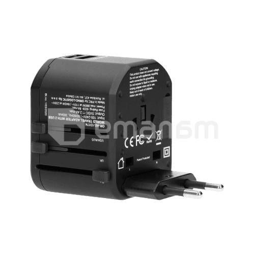 დამტენი უნივერსალური ORNO 2 USB 5В 2.4А 100-240V GOworld