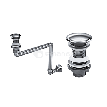 სიფონი დეკორატიული მილებით IZYAPI 22 0226 POP-UP Chrome