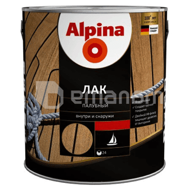 ლაქი Alpina Yachtlack 0.75 ლ მქრქალი