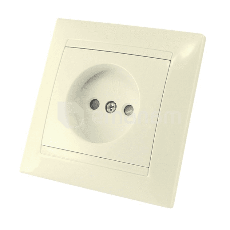 როზეტი შტორებით TDM Lama SQ1815-0110 1 განყოფილებიანი კრემისფერი