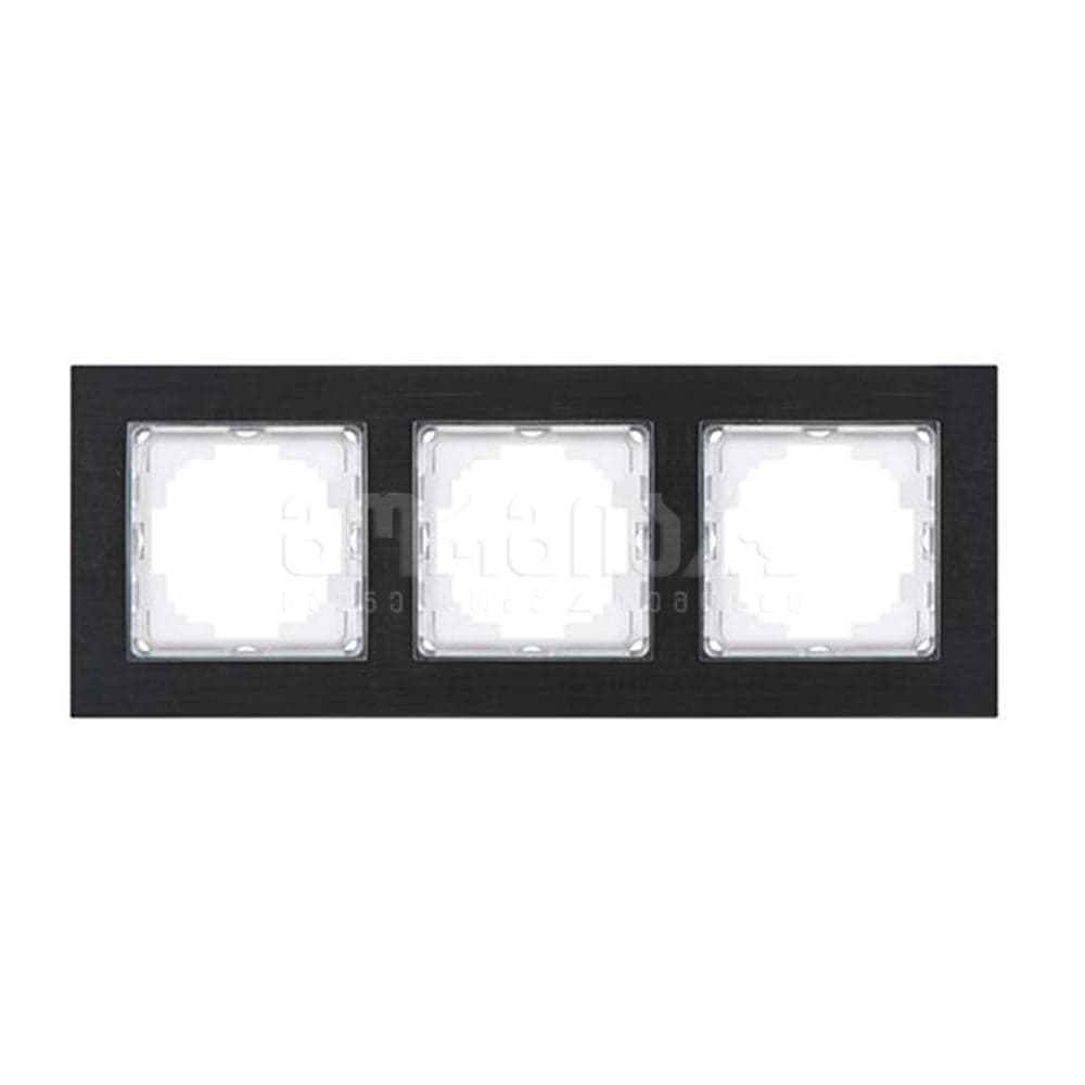 მინის სამიანი ჩარჩო alegra black - 25BL0093