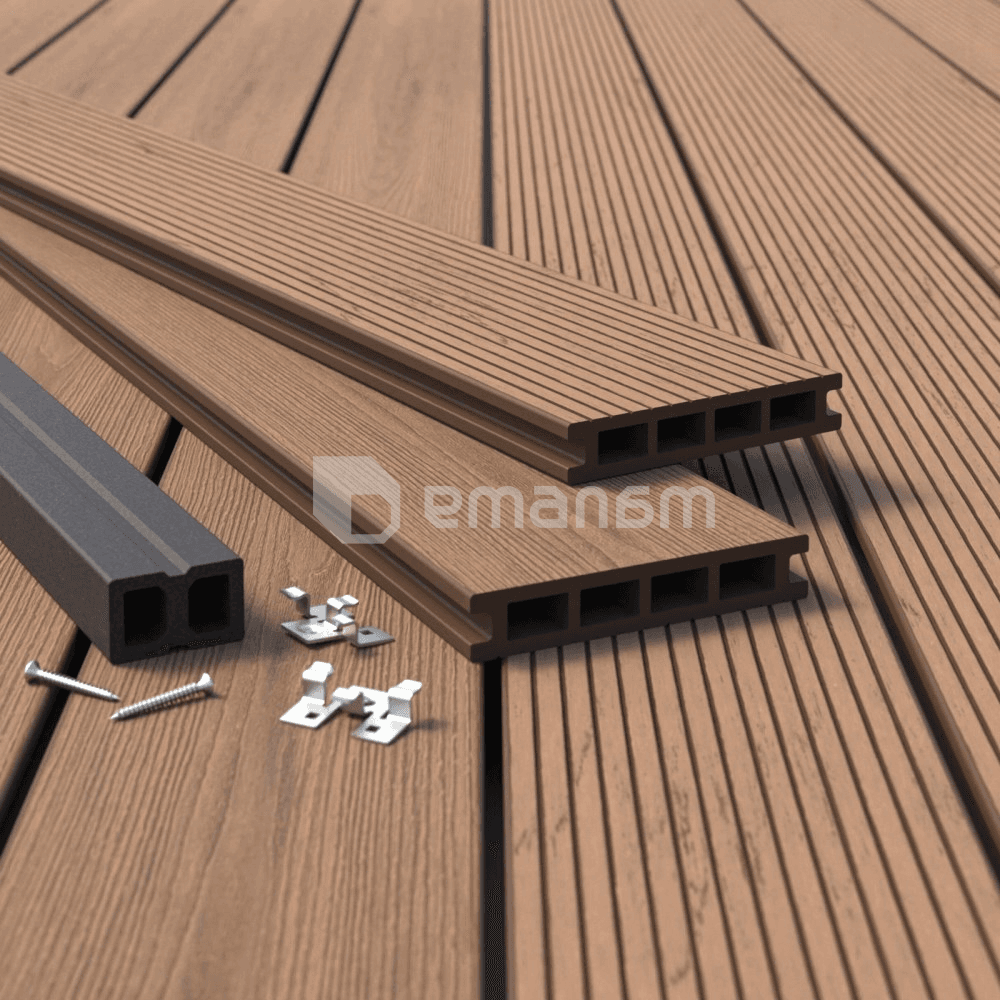 ტერასის დაფა Bergdeck S140 BB1107 Teak 140x25x2200 მმ