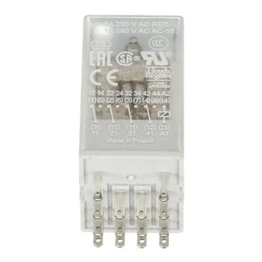 მინიატურული რელე, 4 C/O, 220 VAC, CR-M,