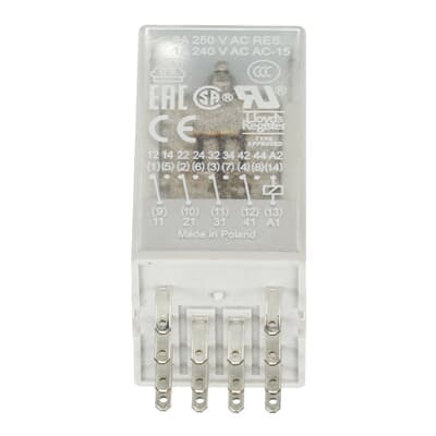 მინიატურული რელე, 4 C/O, 220 VAC, CR-M,