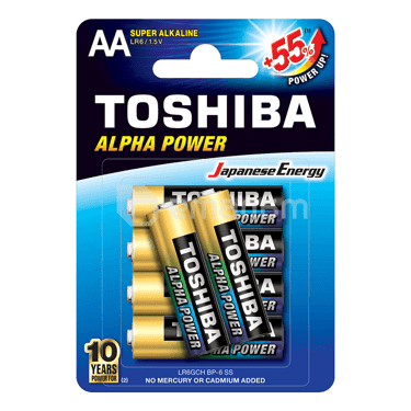 ელემენტების შეკვრა TOSHIBA 6ც АА LR6GCH BP6