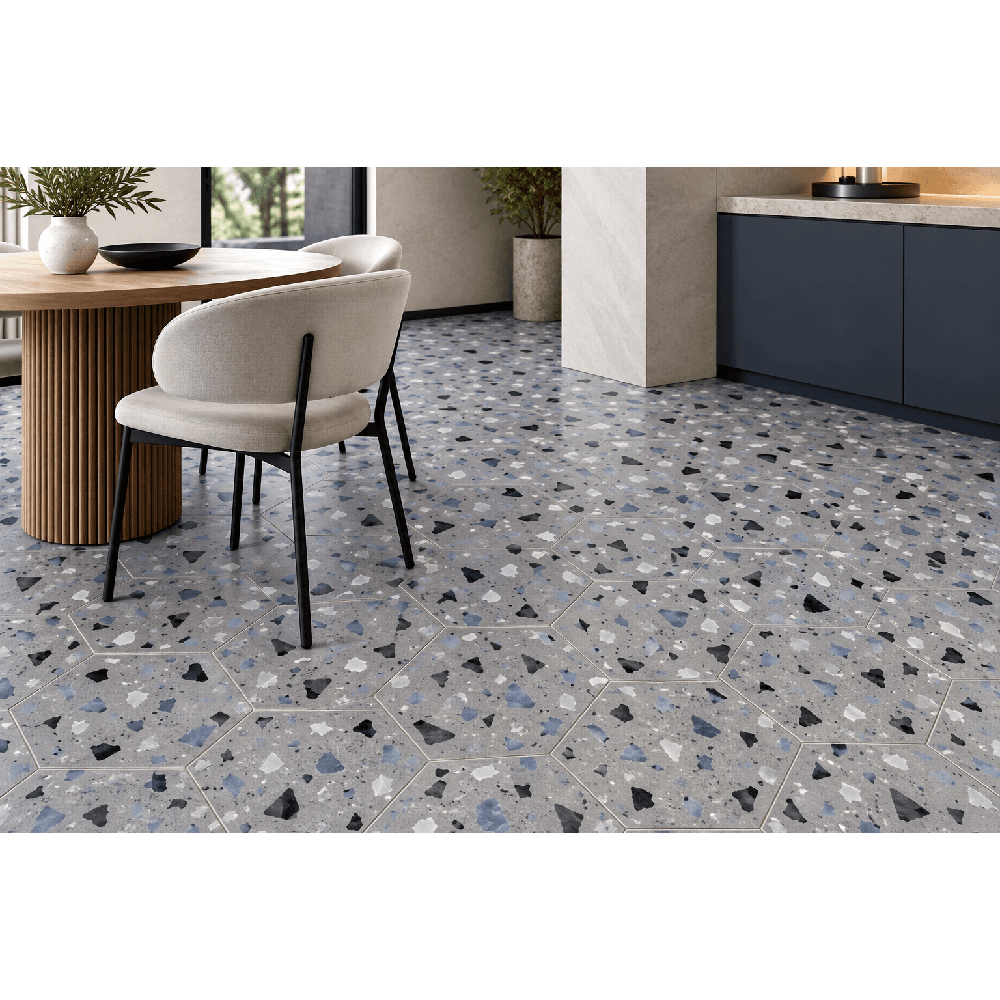კერამოგრანიტი TAU Ceramica ABSTRACT GRAY HEX 20x24 სმ ნაცრისფერი