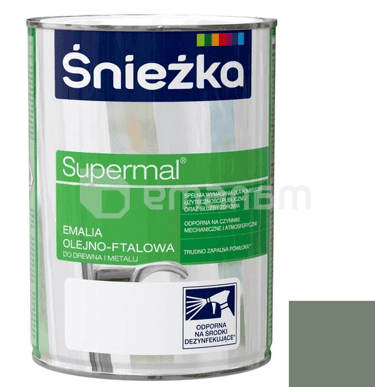 ემალი ზეთოვან-ფთალური Sniezka Supermal 800 მლ პრიალა ფერფლისფერი