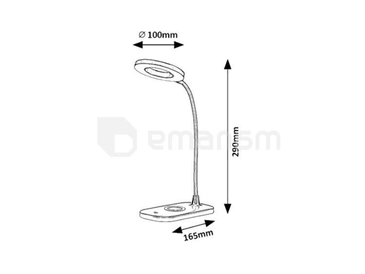 მაგიდის სანათი Rabalux Hardin 5W 2700 6000K USB თეთრი 74014