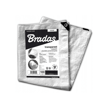 ბრეზენტი არმირებული გამჭვირვალე Bradas 4x5 მ 100 გ