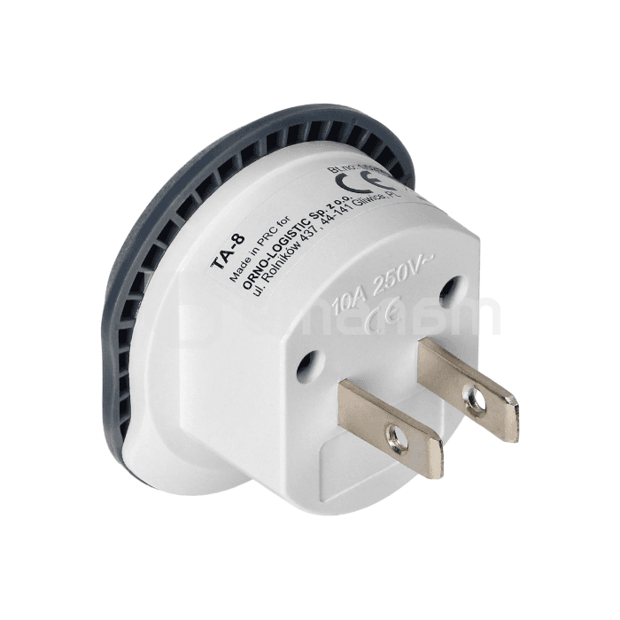 ადაპტერი ORNO SSHA 110–230V 10А ტიპი-A/B