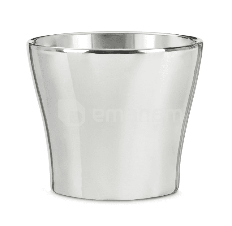 კერამიკული ქოთანი ყვავილებისთვის Scheurich 808/15 MIRROR SILVER