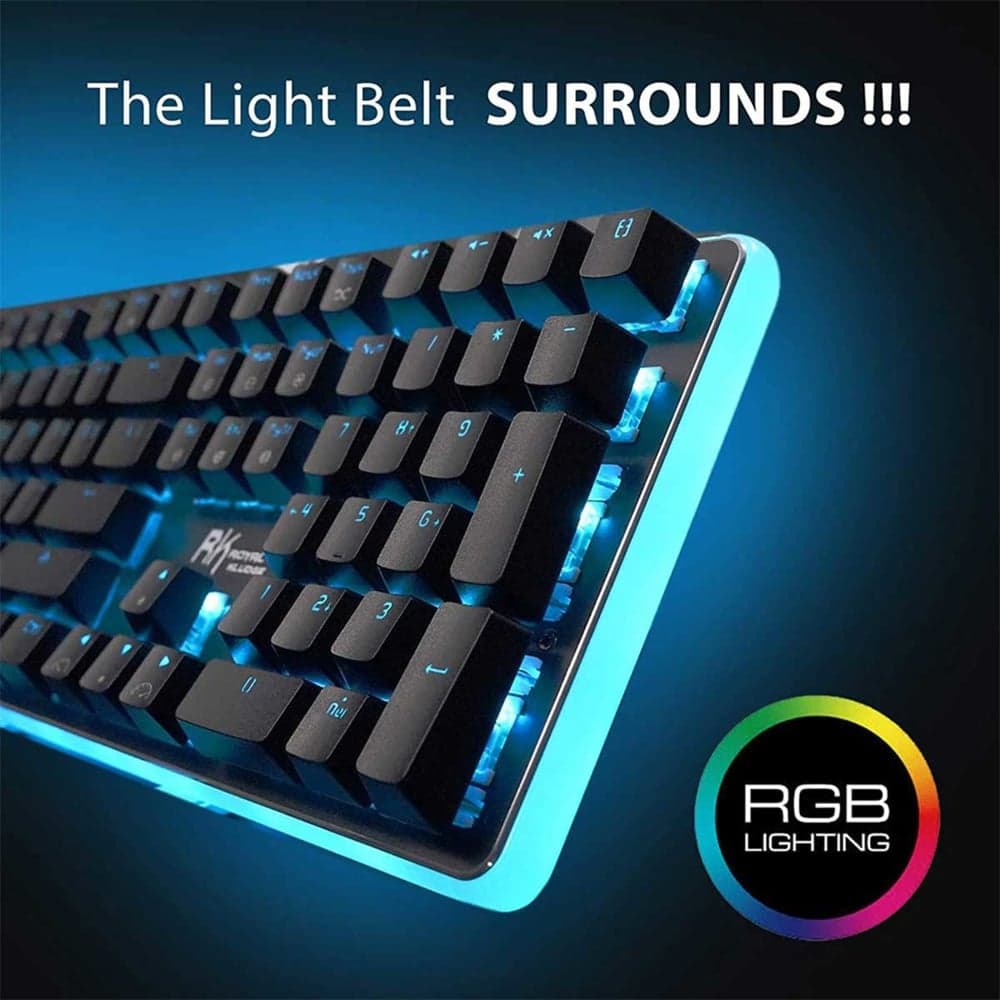 კლავიატურა Royal Kludge RK918 Mechanical Keyboard, Blue switch, Wired, USB, Black