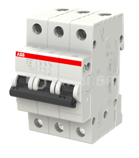 მოდულური ავტომატური ამომრთველი 240 V AC 10 A 6 kA 3 P ABB