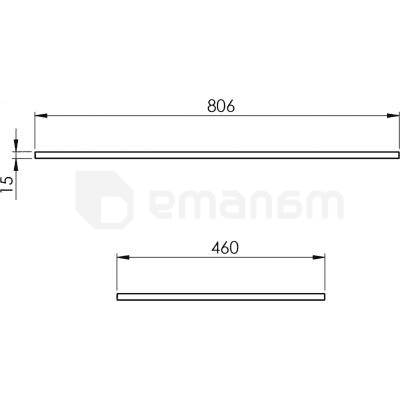 ავეჯის ზედაპირი მარმარილო Elita  80/46/1,5 FUME MATT MARBLE