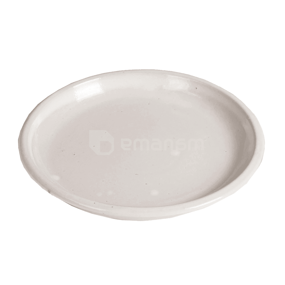 სადგამი ქოთნის Mega Collections Glazed Saucer White D23H3