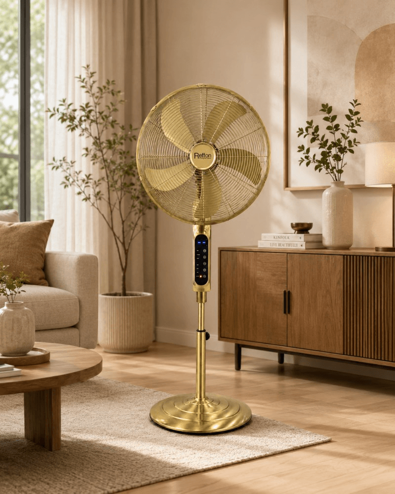 ვენტილატორი Reffon PS-40RM4-BSG-GD 50W ოქროსფერი პულტით