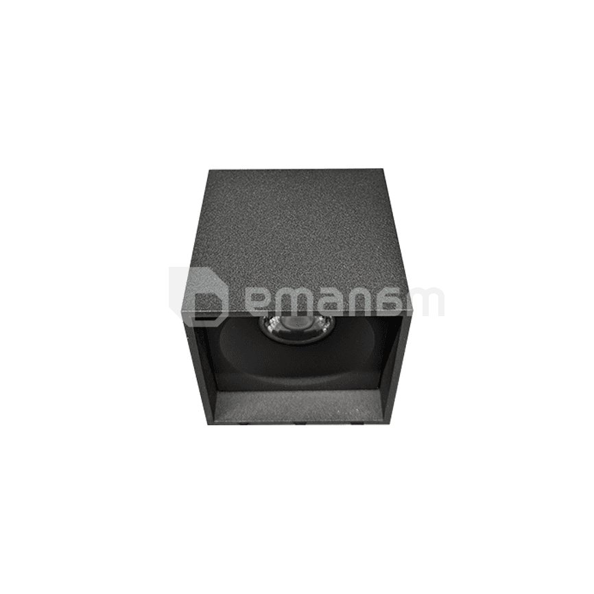 დაუნლაითი MIRAS LED 10W 3000K BK+BK კვადრატი LS-S045
