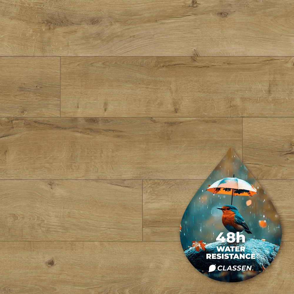 ლამინატი წყალმდგრადი Classen Life Oak Brescia 1285x192x8 AC5/33 4V