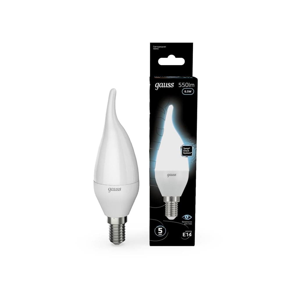 ლედ ნათურა Candle taiლედ  E14 6.5W 4100K gauss - 104101207