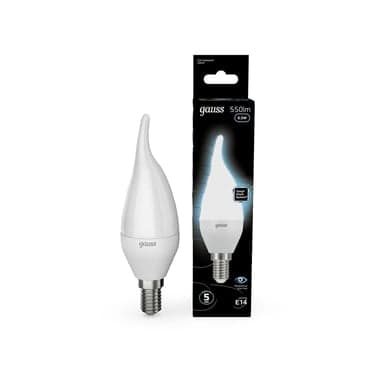 ლედ ნათურა Candle taiლედ  E14 6.5W 4100K gauss - 104101207