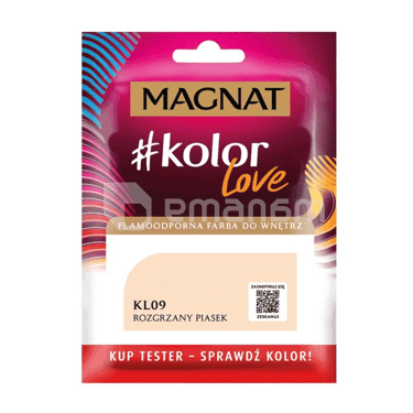 საღებავი-ტესტი ინტერიერის Magnat Kolor Love 25 მლ KL09 ცხელი ქვიშა