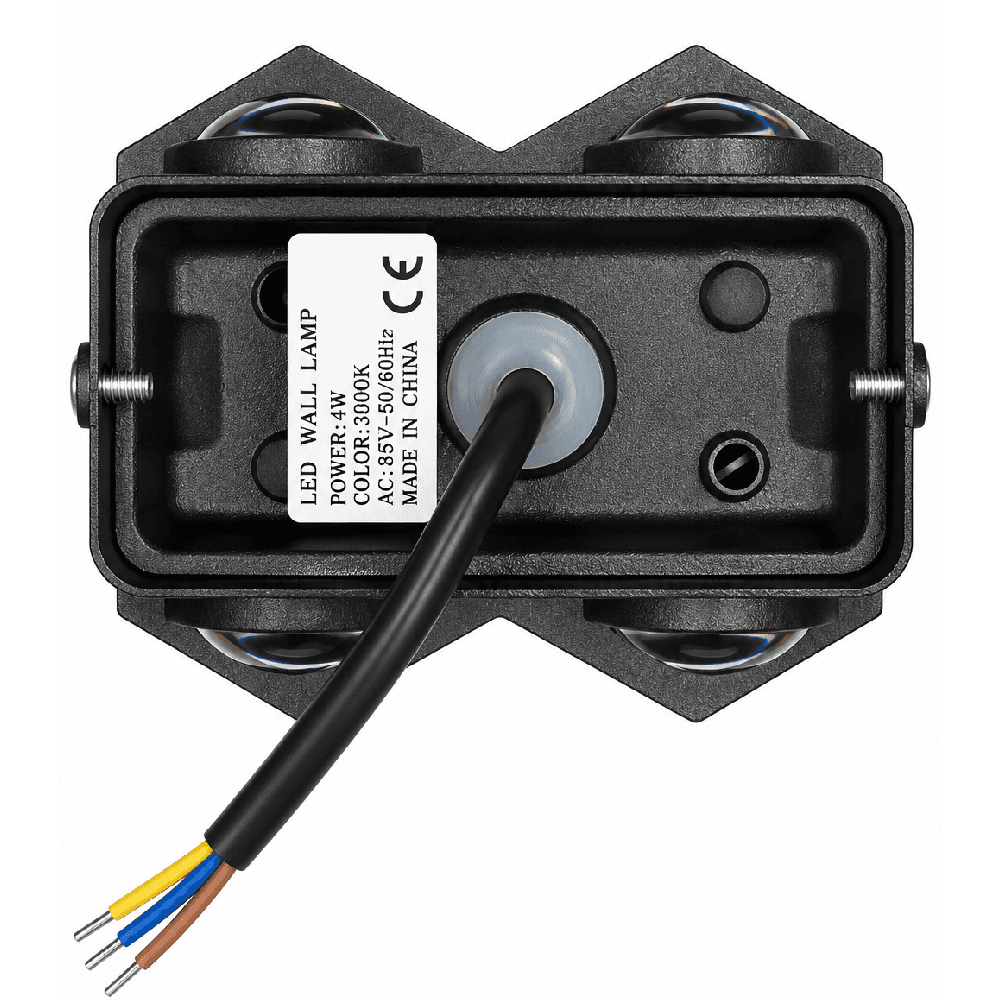 ბაღის კედლის LED სანათი AIMON TPLED-06 4 W IP65 3000 K შავი