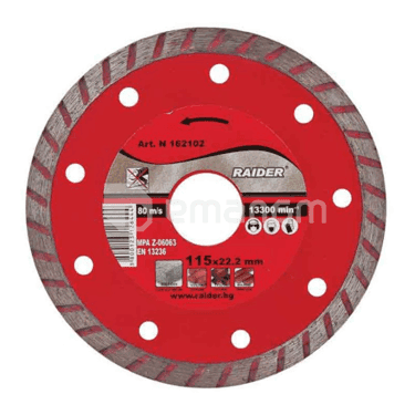 დისკო ალმასის Raider Turbo 180x22.2mm RD-DD07