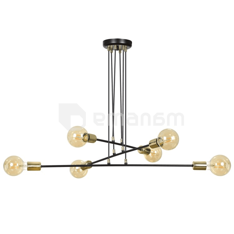 ჭაღი EMIBIG VESIO 6 E27 6x MAX 60W შავი