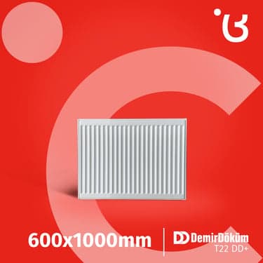 ფოლადის პანელური რადიატორი 600X1000 T22  25 DD +
