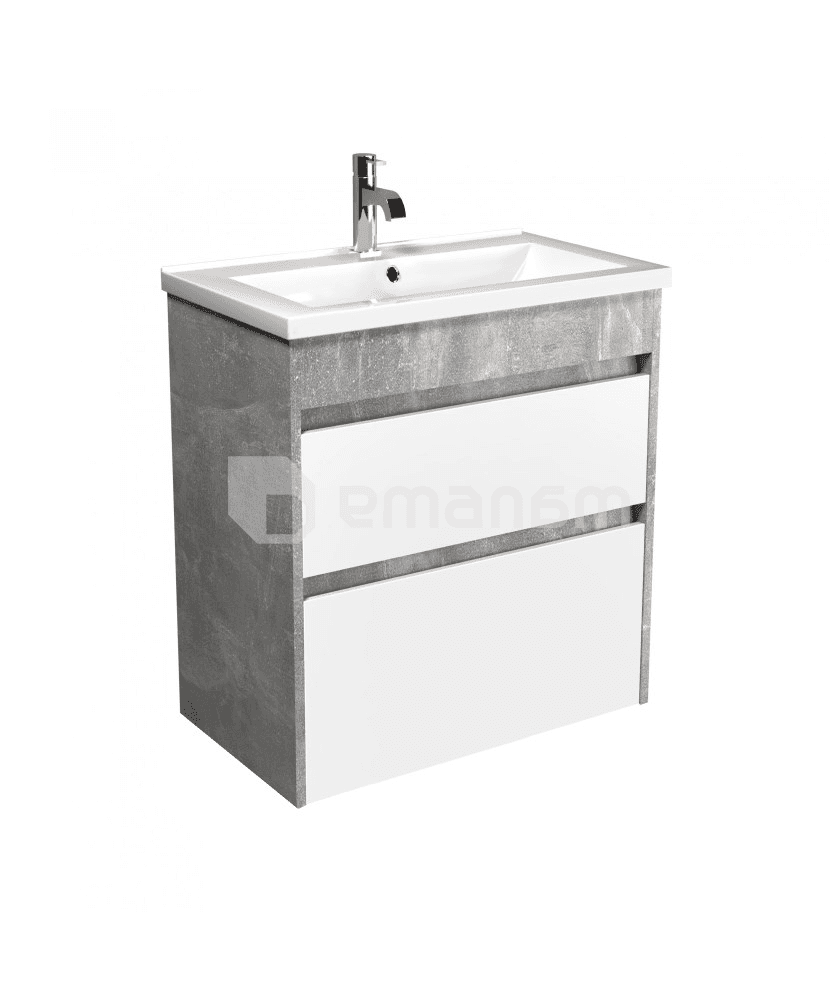 აბაზანის ტუმბო ხელსაბნით Polo Loft 60-U grey/white Cosmo 60 სმ