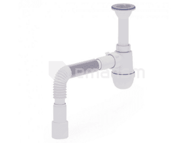 სიფონი გოფრირებული მილით ANI PLAST 1 1/2''40 40x40/50EU