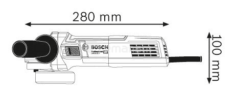 კუთხის სახეხი მანქანა Bosch Professional GWS 9-125 S 900W (0601396102)
