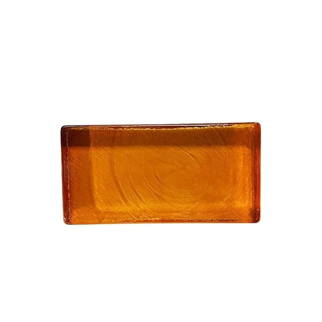 მინა აგური 200*100*50მმ ნარინჯისფერი  (Sunny Orange )