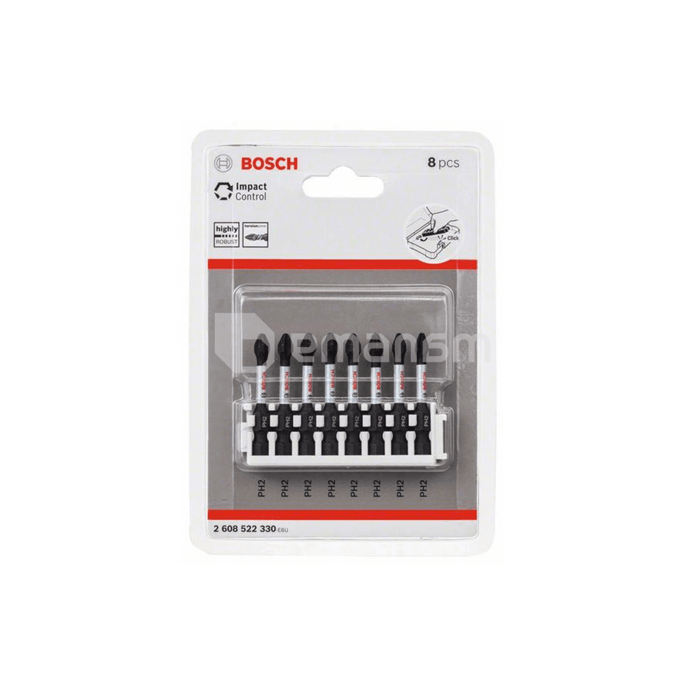ნაკრები დარტყმითი ბიტების Bosch Impact Control PH2 8 ც