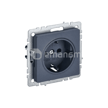 როზეტი IEK BRITE 1 16A RS11-1-0-BrM ჩარჩოს გარეშე