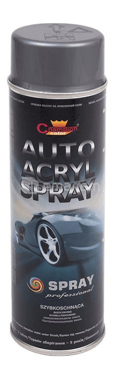 აკრილის სპრეი საღებავი Champion Auto acryl ვერცხლისფერი 500 მლ