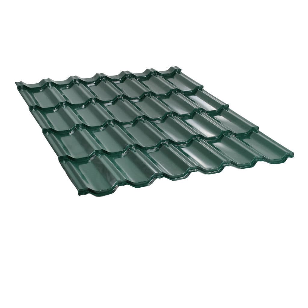 მეტალოკრამიტი ფერადი თუნუქის სახურავი 0.5X1200 პრიალა RAL6005 NOVA