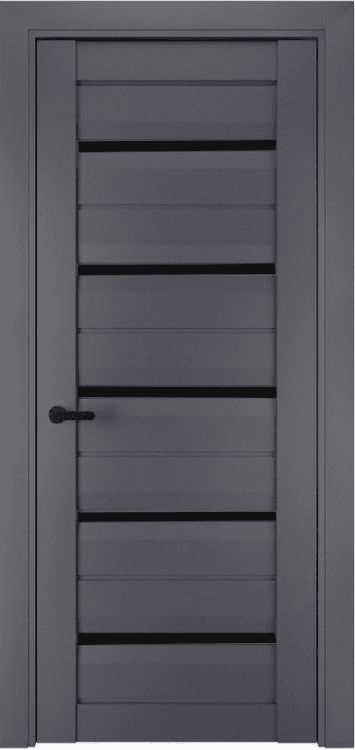 კარის ბლოკი Terminus ELIT PLUS Antracit №111 38x700x2150 mm. შუშა შავი