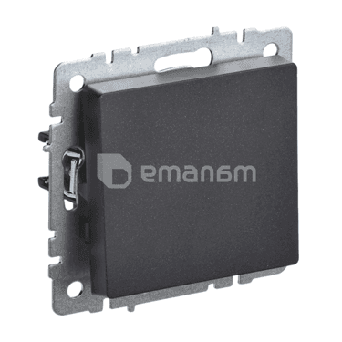 ჩამრთველი რევერსი IEK BRITE 1 10A VC10-1-6-BrB შავი
