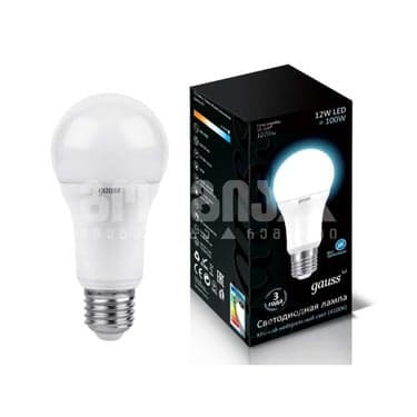 ლედ ნათურა A60 Globe 12W E27 4100K gauss - 102502212