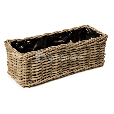 ქოთანი დაწნული Mega Collections Lana Rect. -F- Natural L60W23H20